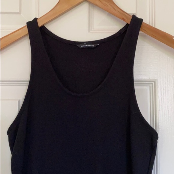 Fitted stretch little black dress. Racer back. - Picture 2 of 3